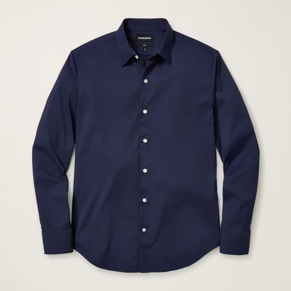 Bonobos Men's Tech Button Down Shirt XL Standard Fit Navy Blue